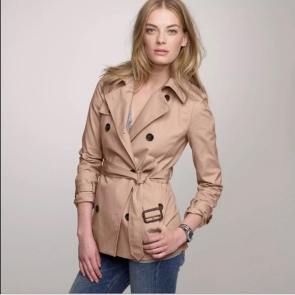 J. Crew Jackets & Blazers - HP 🎉 J. CREW Collection Short Trench Coat in Tan/Khaki